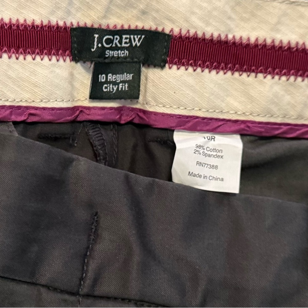 J. Crew Women's sz 10 reg City fit Black Wide Leg pant - Picture 2 of 6